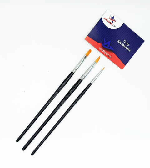 AMAZING ART BRUSH SET SET OF 3 BRUSHES 0 ; 0; 2/0 AMAZING ART BRUSH SET SET OF 3 BRUSHES 0 ; 0; 2/0