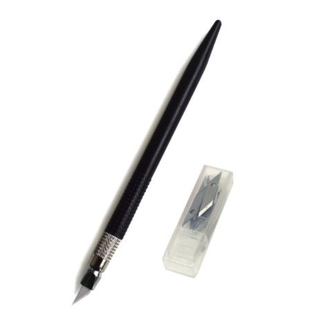 AMAZING ART - PAKIET 5 SZTUK - NÓŻ SKALPEL MODELARSKI + 12 OSTRZY