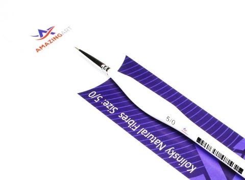 AMAZING ART - PAKIET 5 SZTUK - PĘDZEL KOLINSKY OKRĄGŁY 5/0